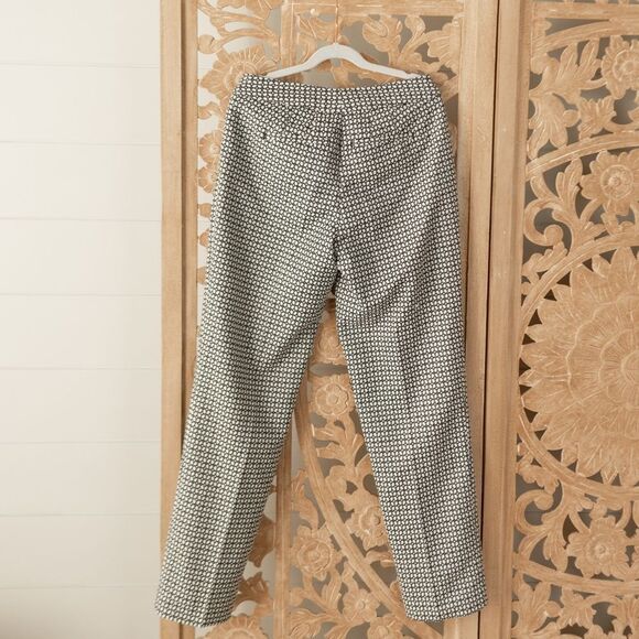 Women’s Lined Black and White Geometeic Dress Pants - Picture 3 of 6